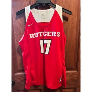 Nike Rutgers 17 Basketball Jersey Dri-FIT Sleeveless Athletic Tank Top Medium